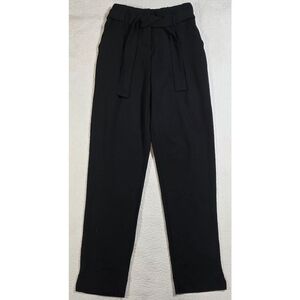 Trovare Black Paperbag Dress Pant Trousers